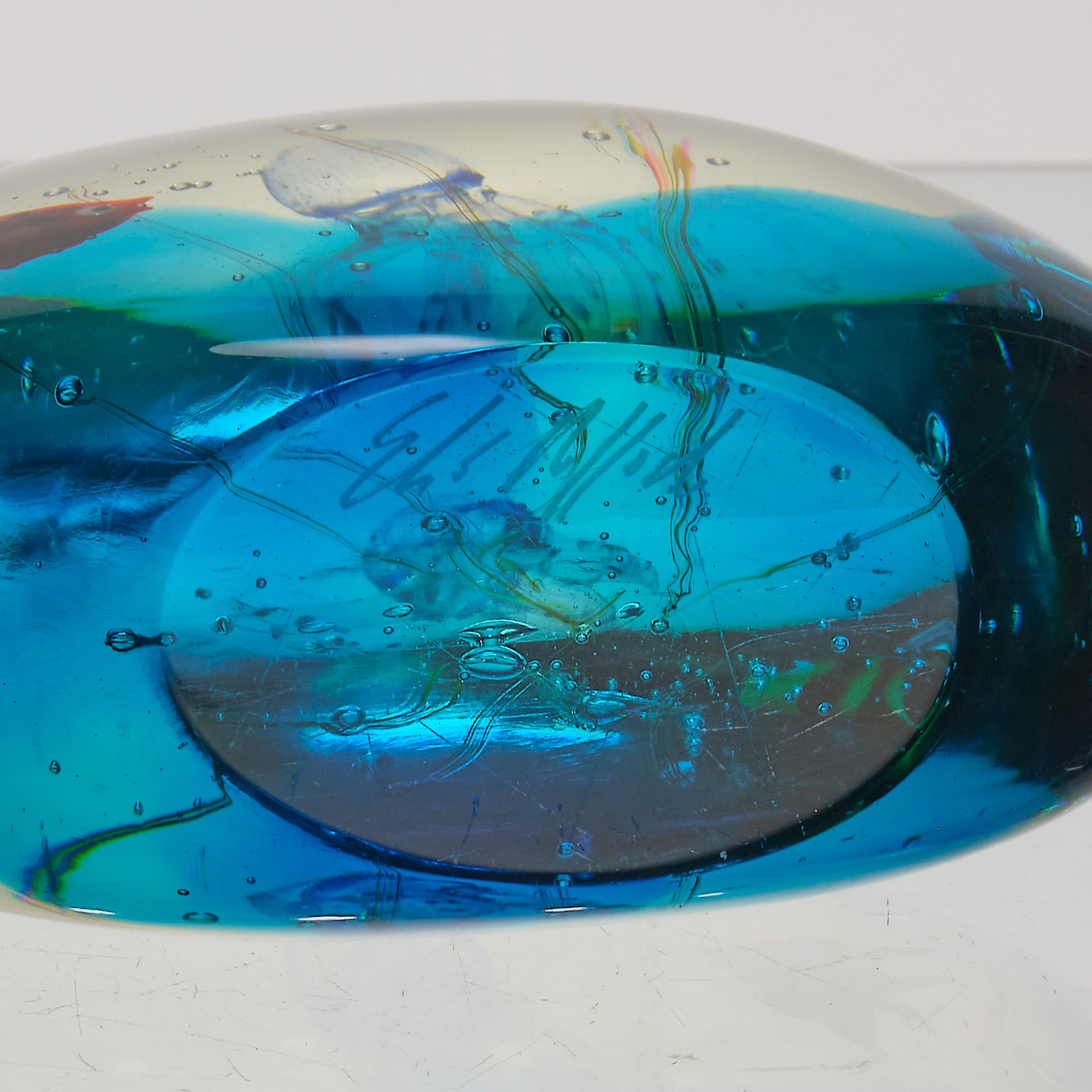 Murano Glass Aquarium with Jellyfish by Rafaelli