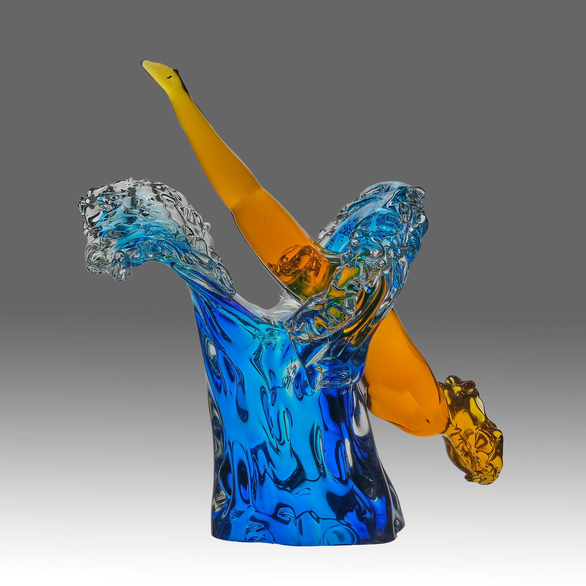 The Diver - Murano Glass Sculpture - Hickmet Fine Arts 