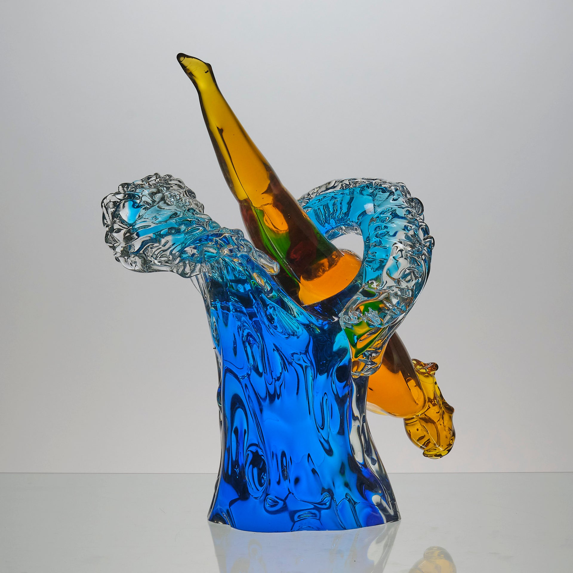 The Diver - Murano Glass Sculpture - Hickmet Fine Arts 