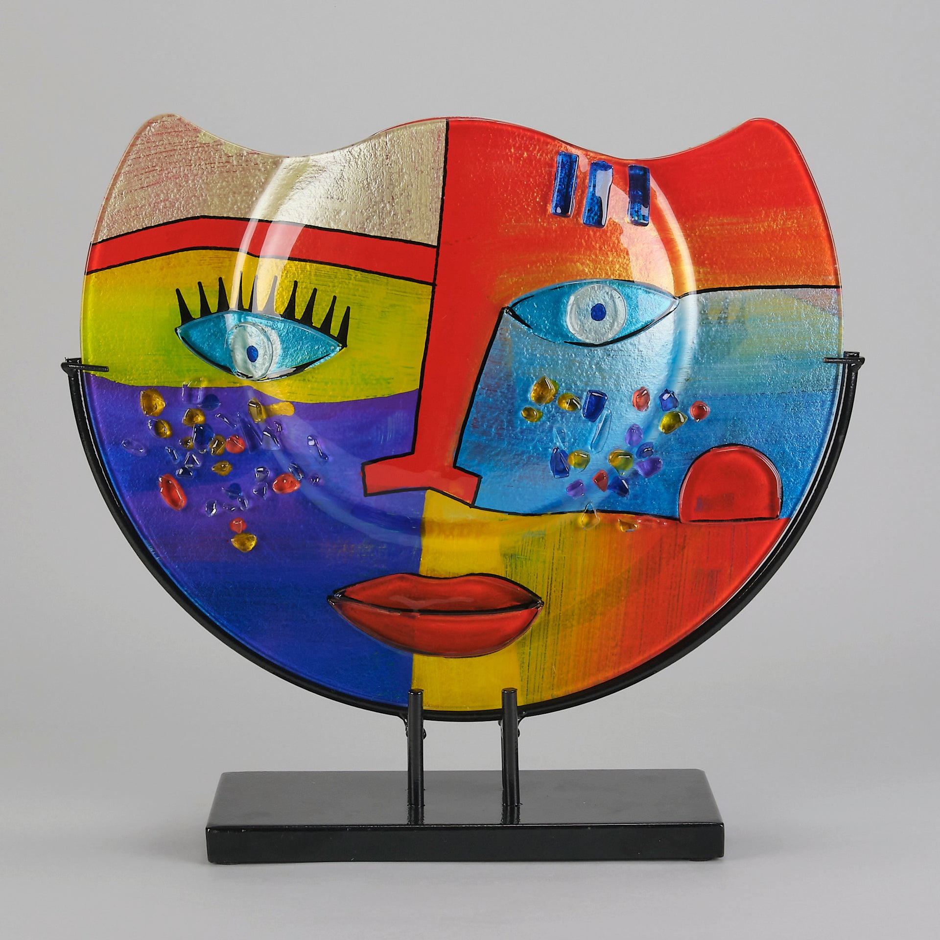 Murano Picasso Face Vase - Abstract Vase - Hickmet Fine Arts