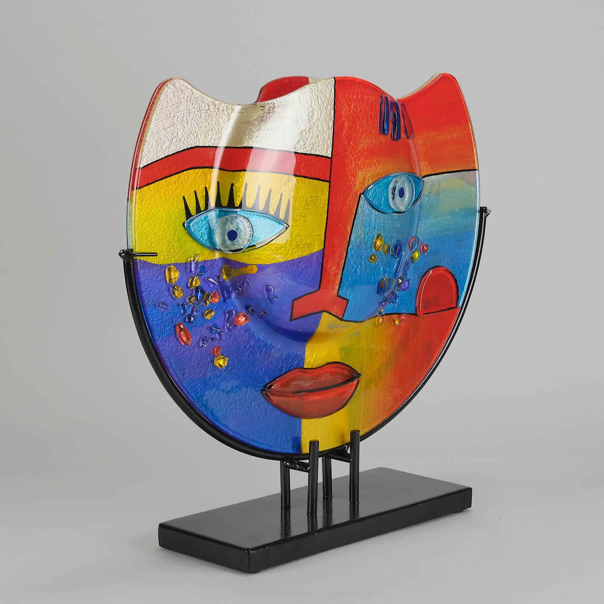 Murano Picasso Face Vase - Abstract Vase - Hickmet Fine Arts