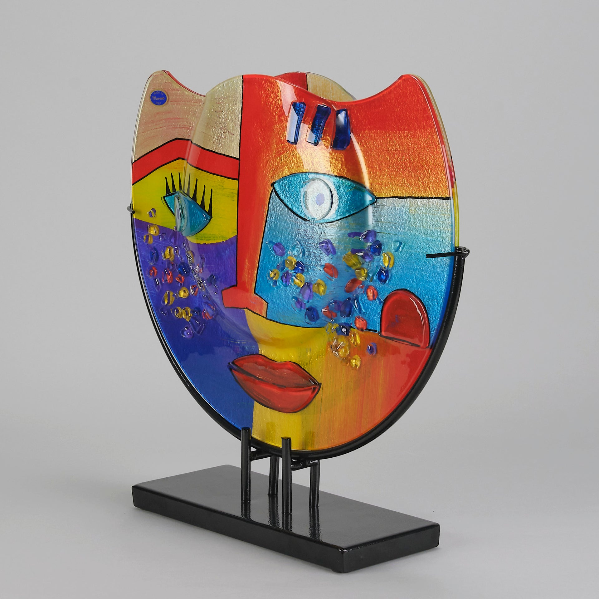 Murano Picasso Face Vase - Abstract Vase - Hickmet Fine Arts