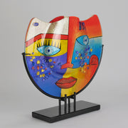 Murano Picasso Face Vase - Abstract Vase - Hickmet Fine Arts