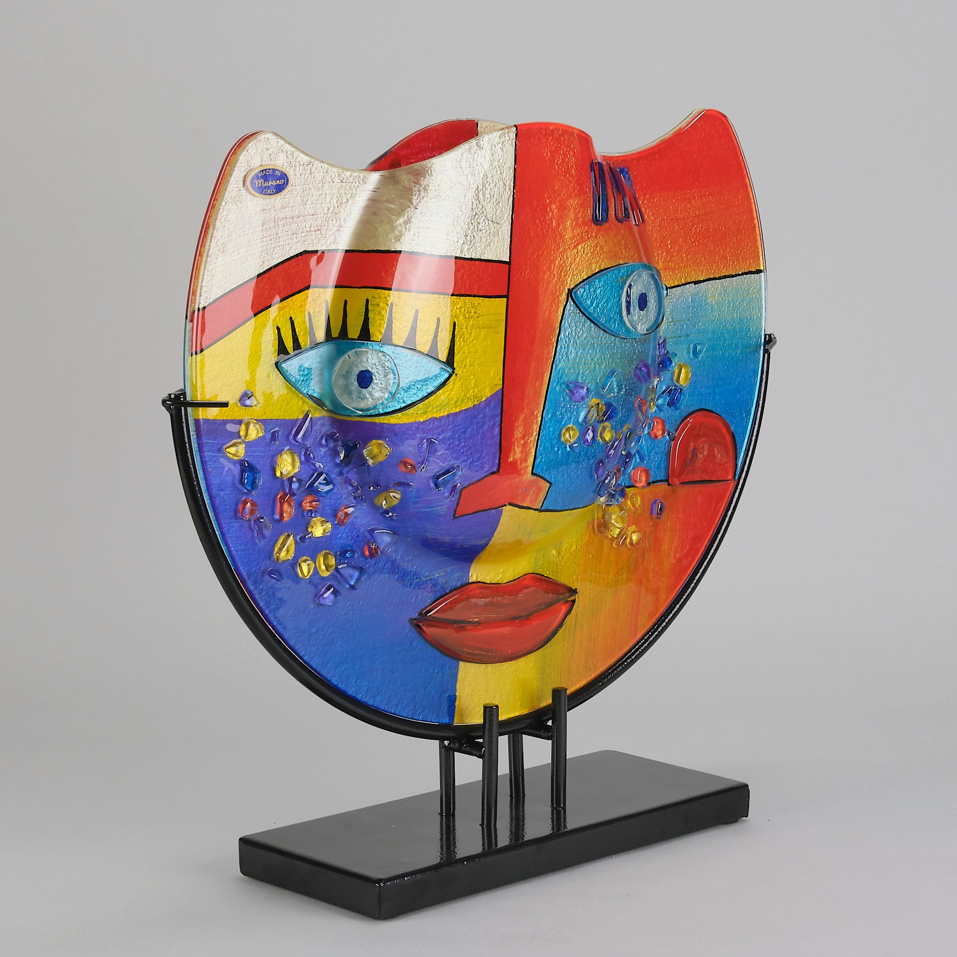 Murano Picasso Face Vase - Abstract Vase - Hickmet Fine Arts