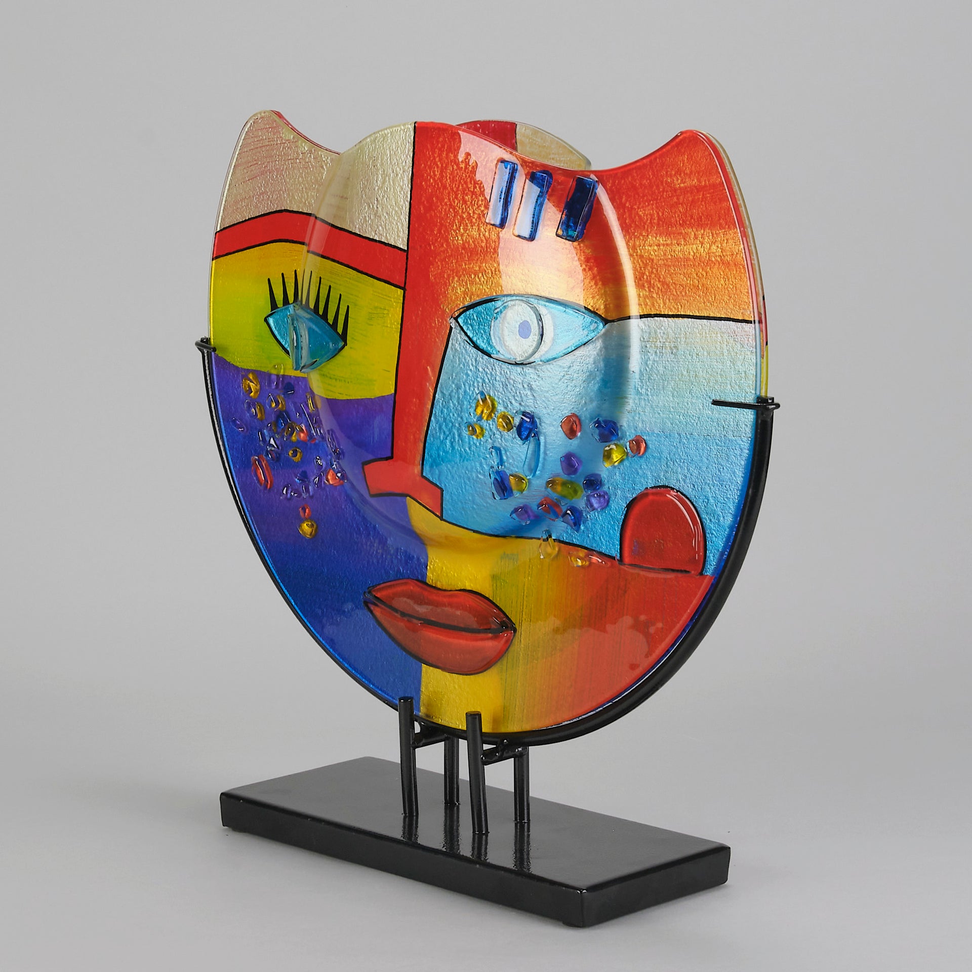 Murano Picasso Face Vase - Abstract Vase - Hickmet Fine Arts