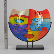 Murano Picasso Face Vase - Abstract Vase - Hickmet Fine Arts
