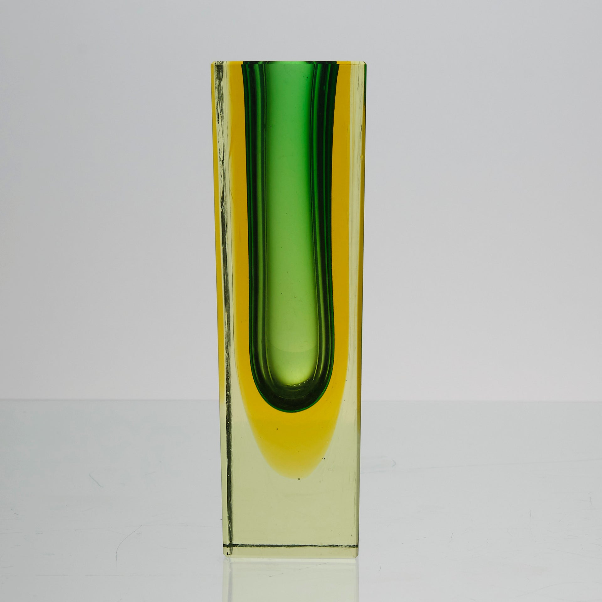 Murano Green Sommerso Vase - Murano Glass - Hickmet Fine Arts 