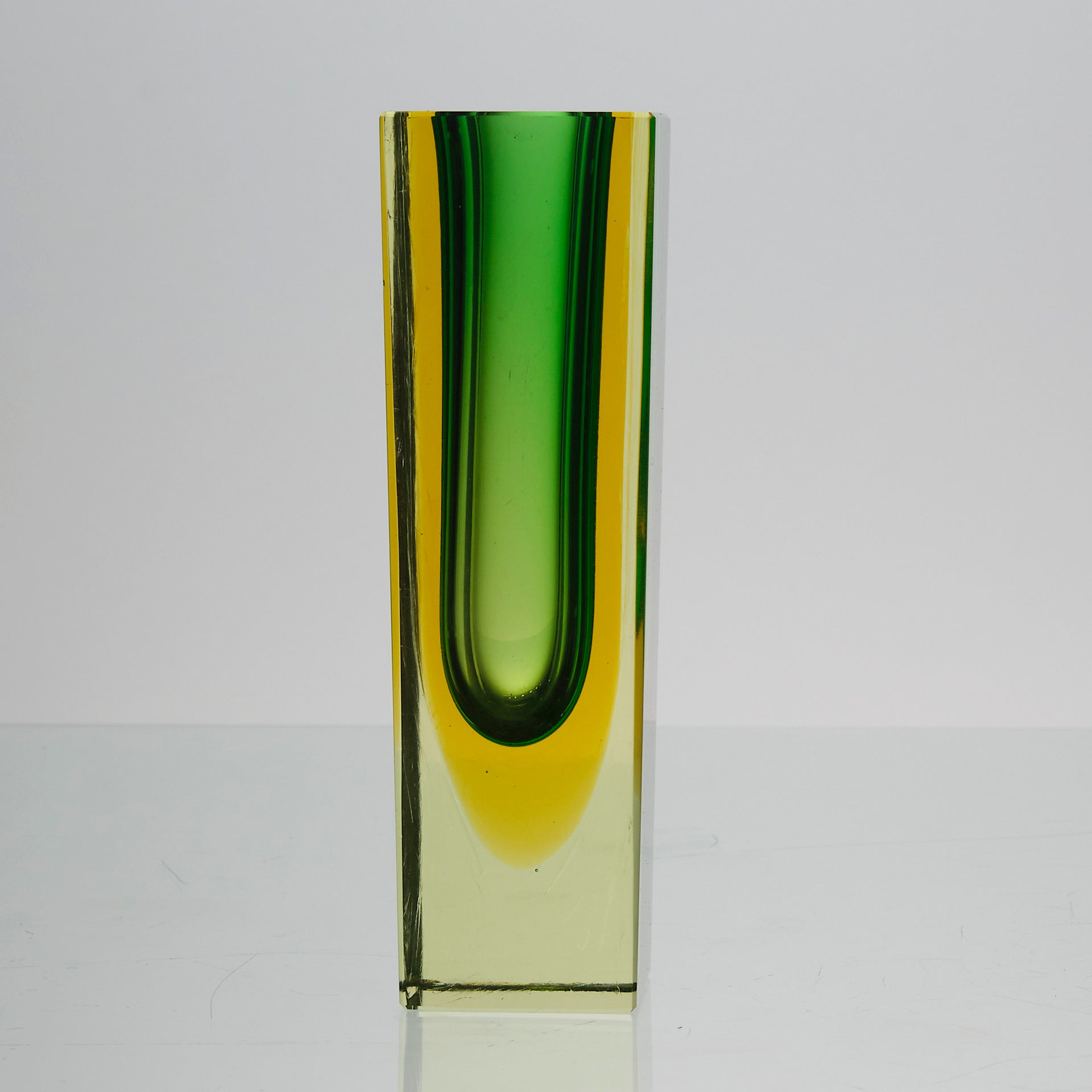 Murano Green Sommerso Vase - Murano Glass - Hickmet Fine Arts 