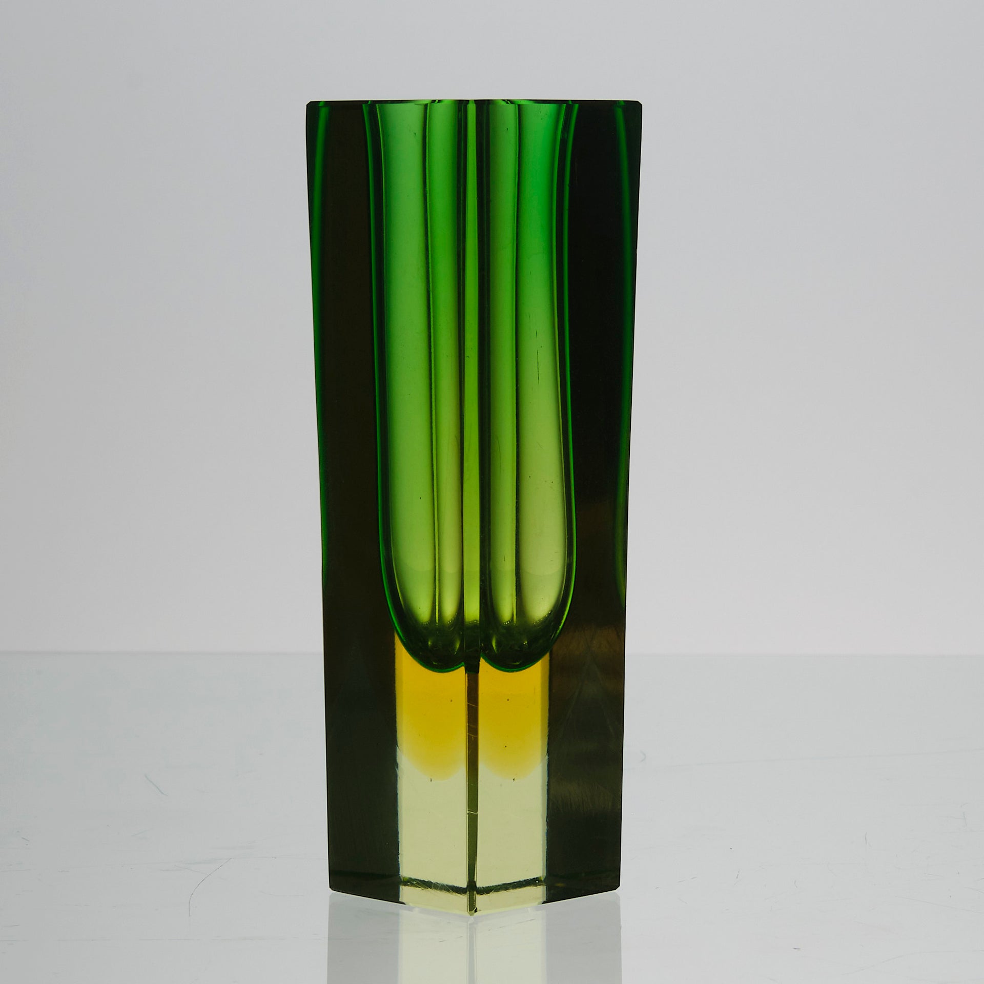 Murano Green Sommerso Vase - Murano Glass - Hickmet Fine Arts 