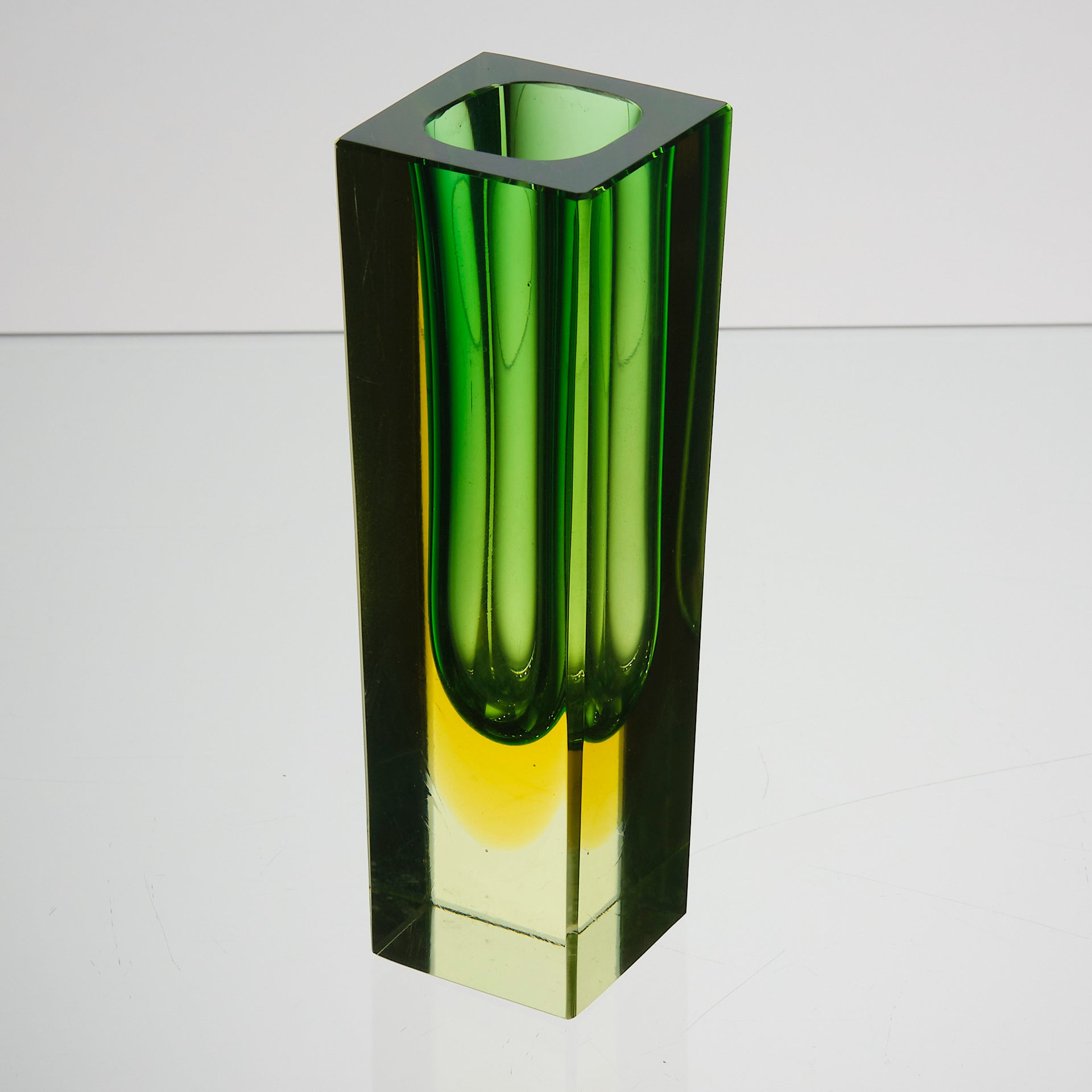 Murano Green Sommerso Vase - Murano Glass - Hickmet Fine Arts 