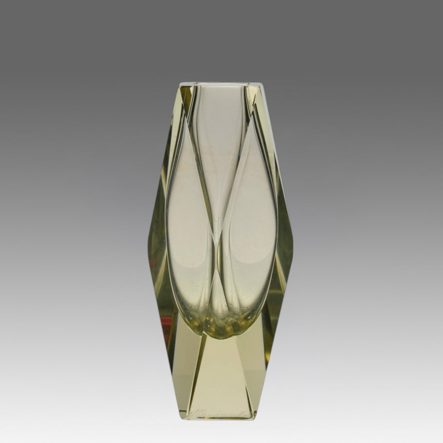 "Panel Cut Dimaond Vase" by Murano Glass