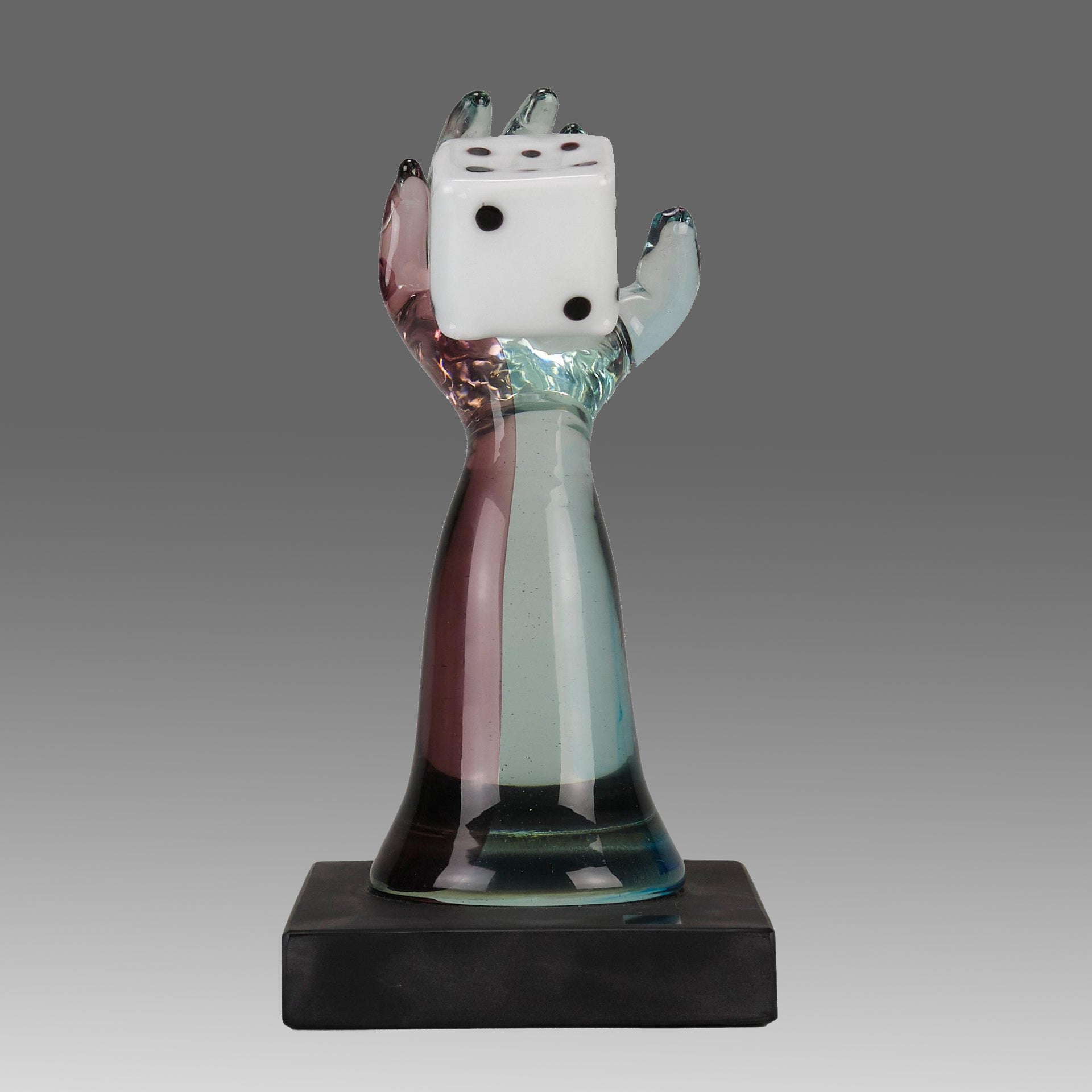 Murano Vetreria Glass Arm with Dice - Hickmet Fine Arts 