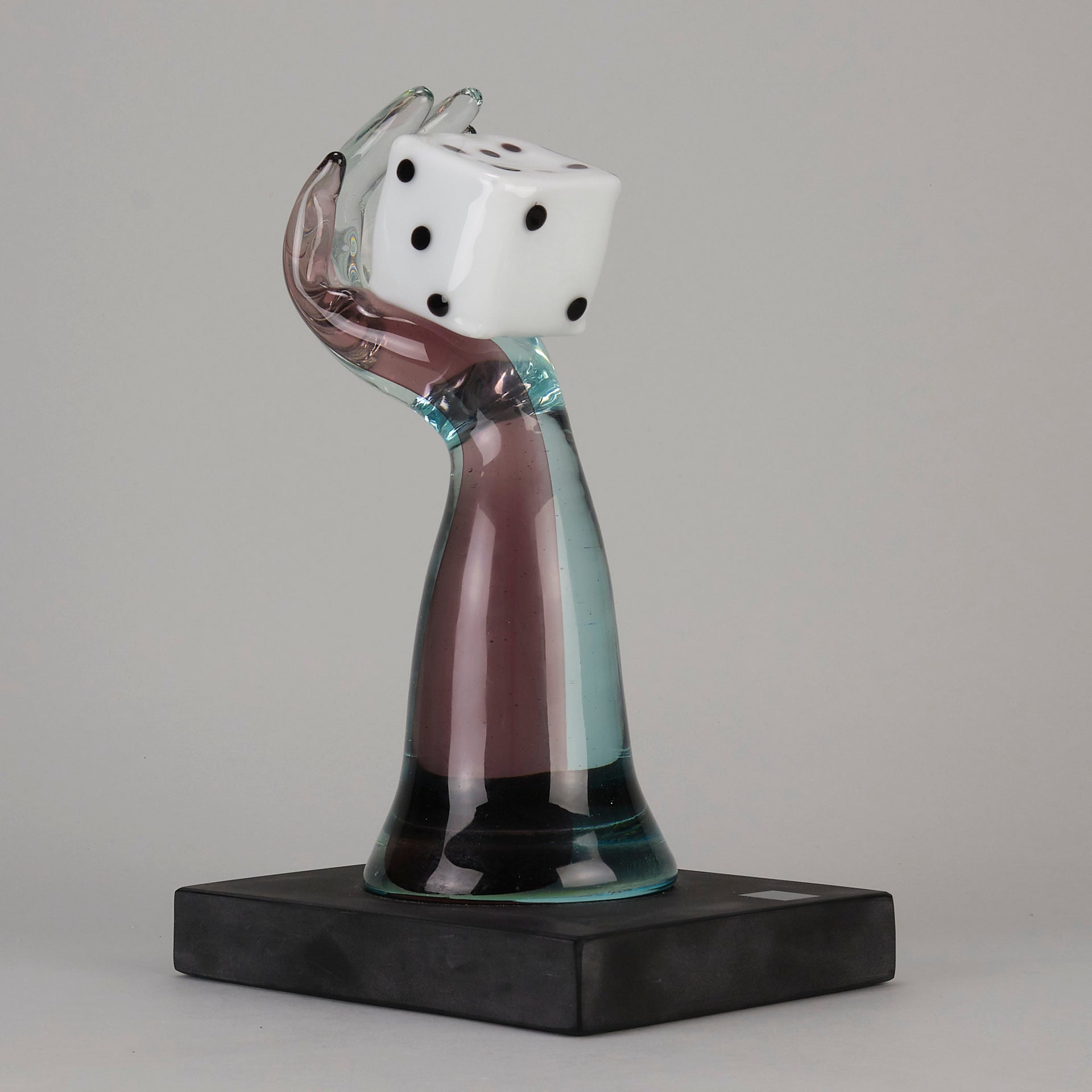 Murano Vetreria Glass Arm with Dice - Hickmet Fine Arts 