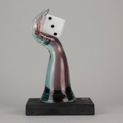 Murano Vetreria Glass Arm with Dice - Hickmet Fine Arts 