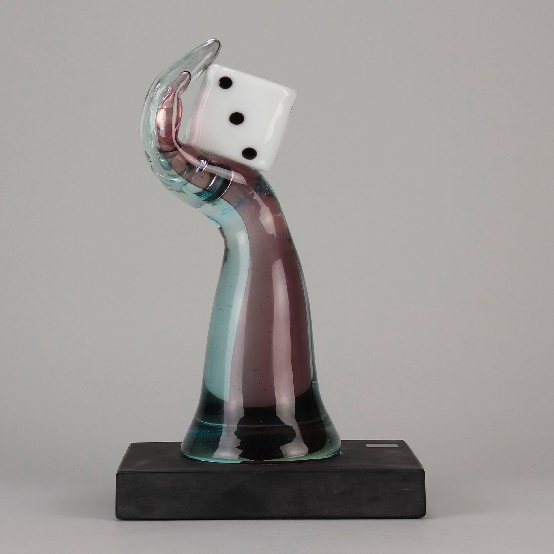 Murano Vetreria Glass Arm with Dice - Hickmet Fine Arts 
