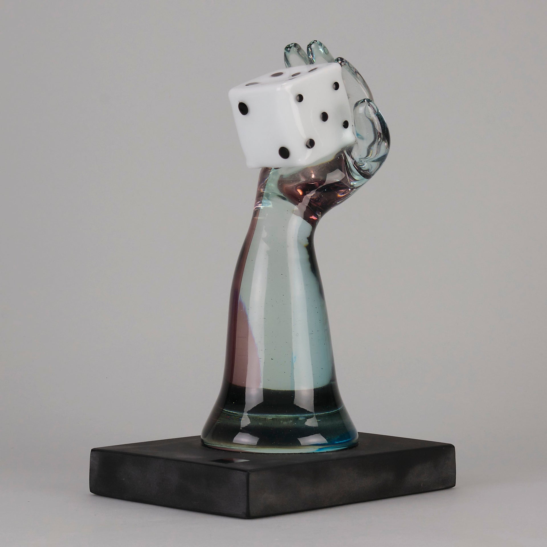 Murano Vetreria Glass Arm with Dice - Hickmet Fine Arts 
