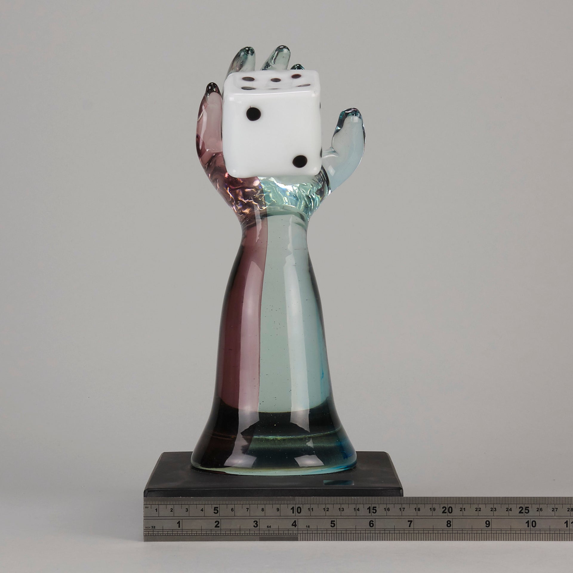 Murano Vetreria Glass Arm with Dice - Hickmet Fine Arts 
