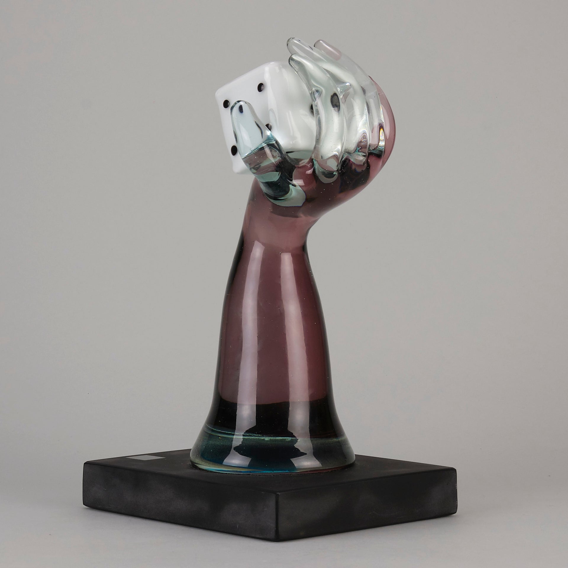 Murano Vetreria Glass Arm with Dice - Hickmet Fine Arts 