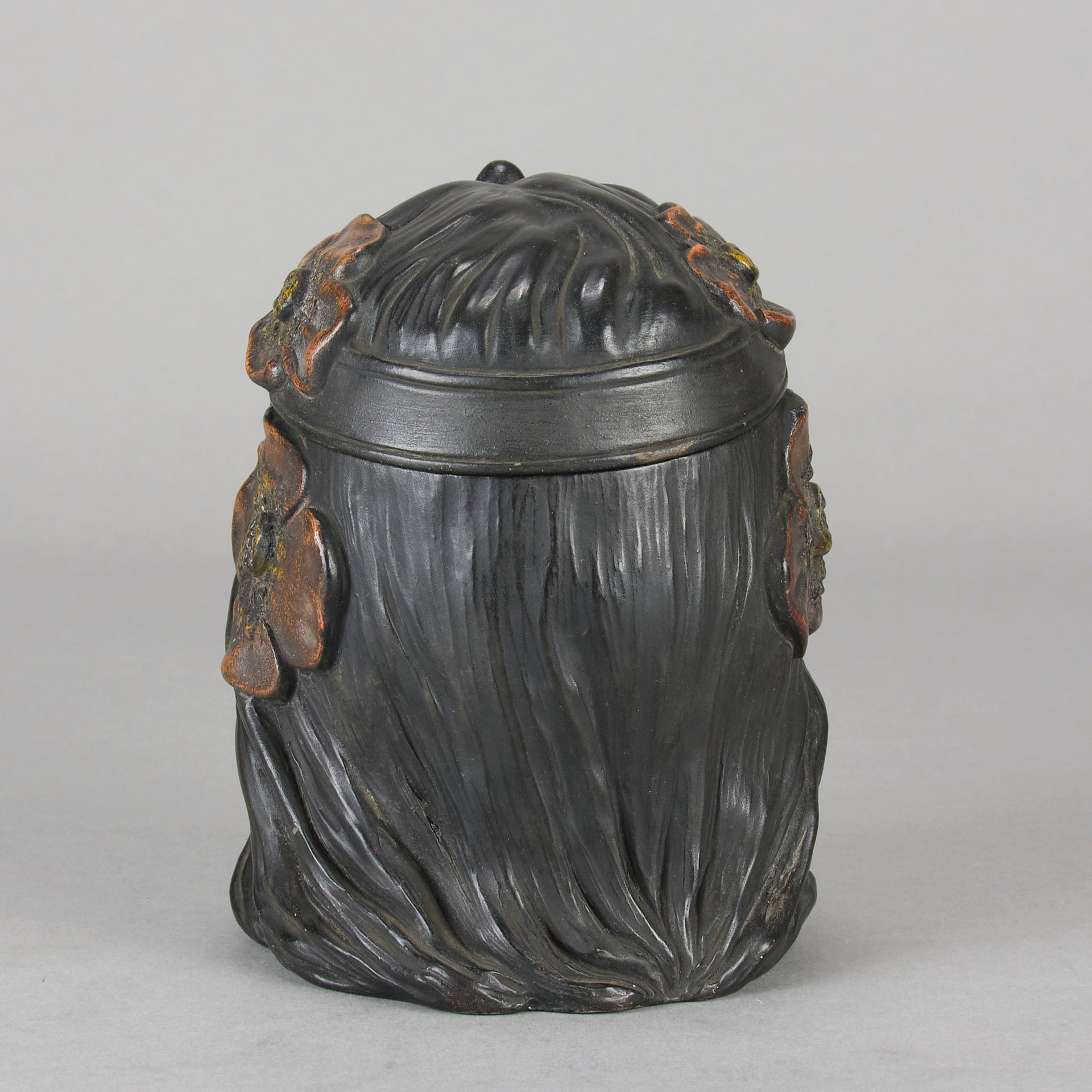 Native American Tobacco Jar - German Bronze - Hickmet Fine Arts