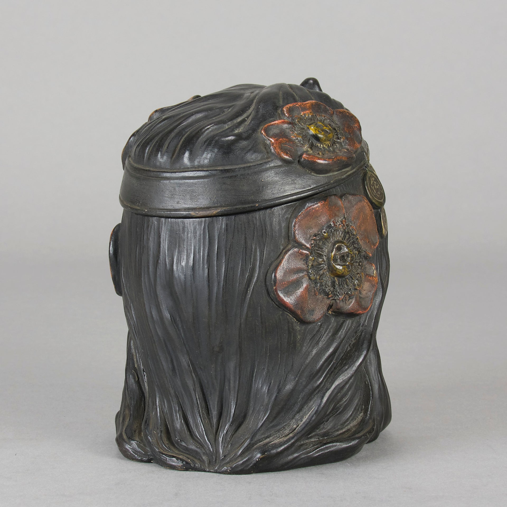 Native American Tobacco Jar - German Bronze - Hickmet Fine Arts