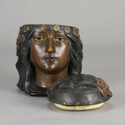 Native American Tobacco Jar - German Bronze - Hickmet Fine Arts