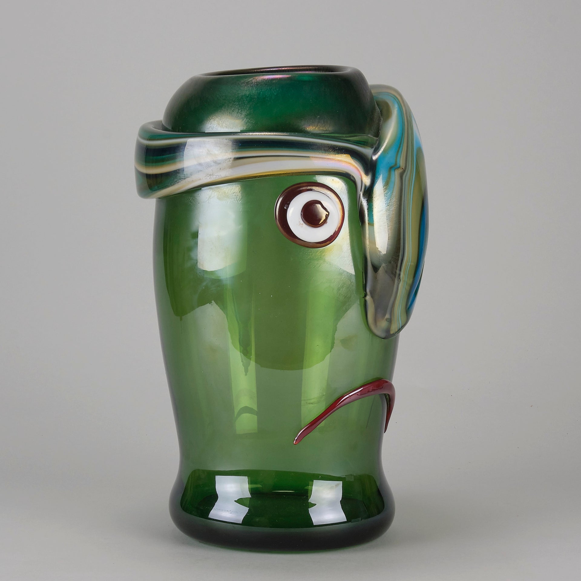 Oscar Zanetti Abstract Face - Murano Glass Vase - Hickmet Fine Arts 