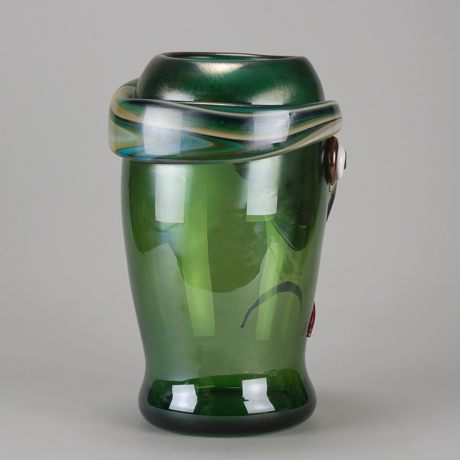 Oscar Zanetti Abstract Face - Murano Glass Vase - Hickmet Fine Arts 