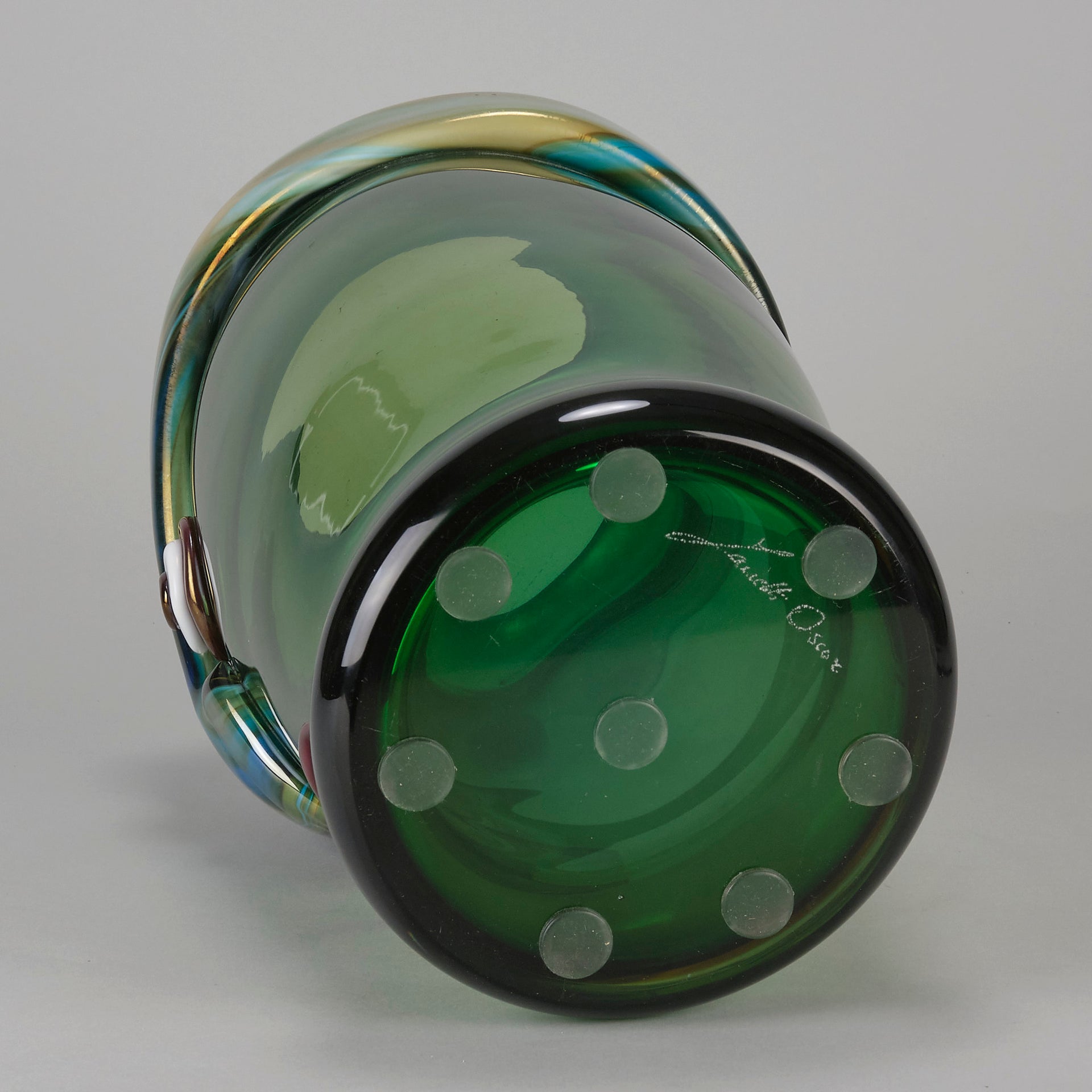 Oscar Zanetti Abstract Face - Murano Glass Vase - Hickmet Fine Arts 