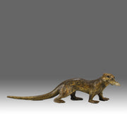 Bergman bronze Otter and Fish