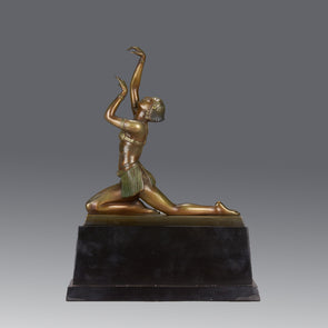 Art Deco Fancy Dancer - Otto Hafenrichter Bronze - Hickmet Fine Arts