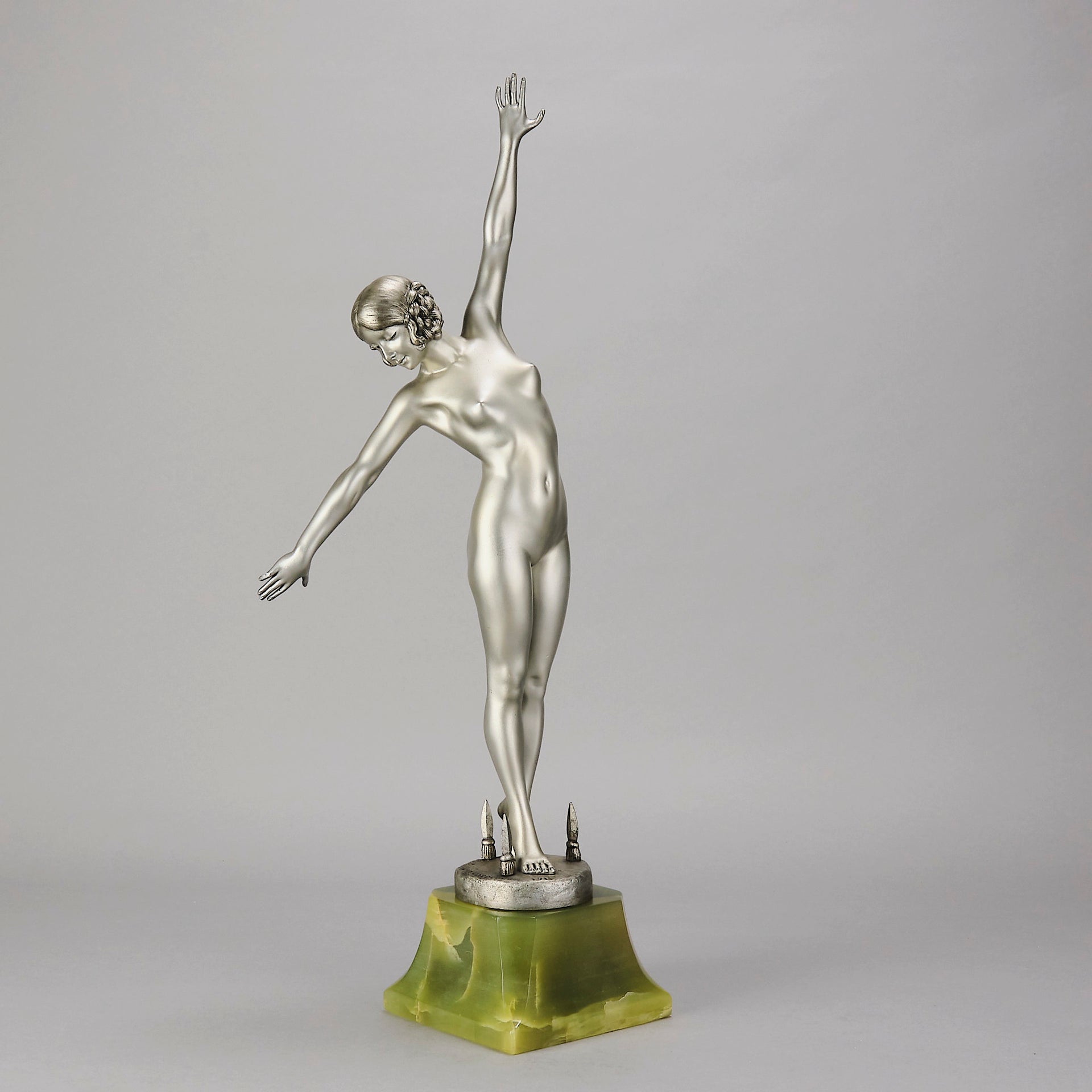 Ouillon-Carrere Spear Dancer - Art Deco Sculpture -Hickmet Fine Arts