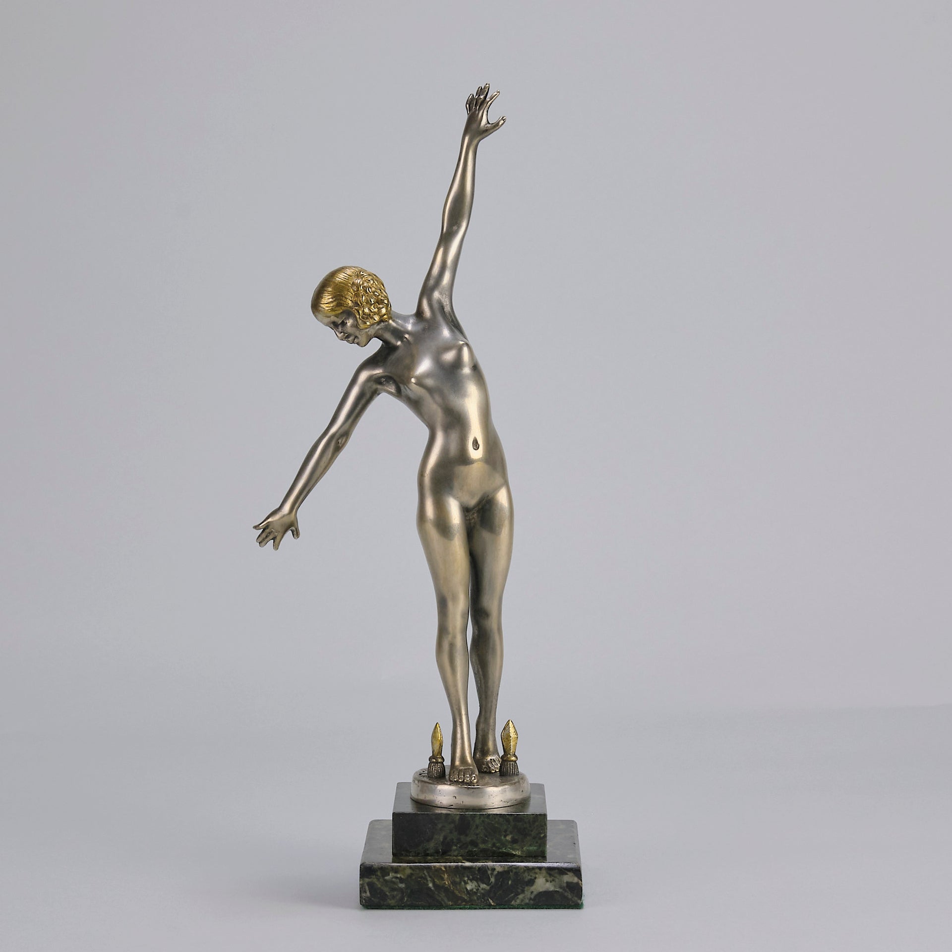 Ouillon-Carrere Spear Dancer - Art Deco Sculpture -Hickmet Fine Arts