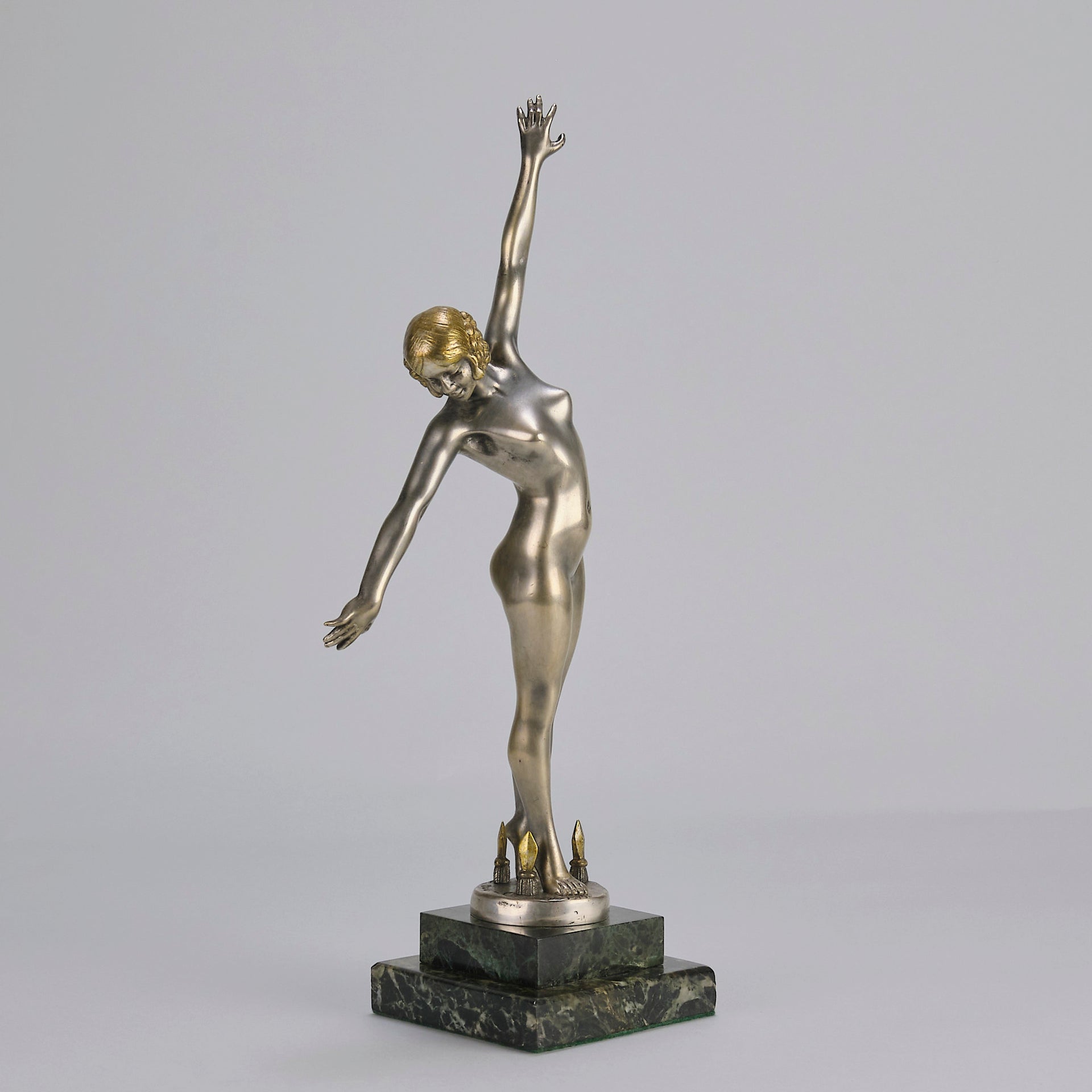 Ouillon-Carrere Spear Dancer - Art Deco Sculpture -Hickmet Fine Arts