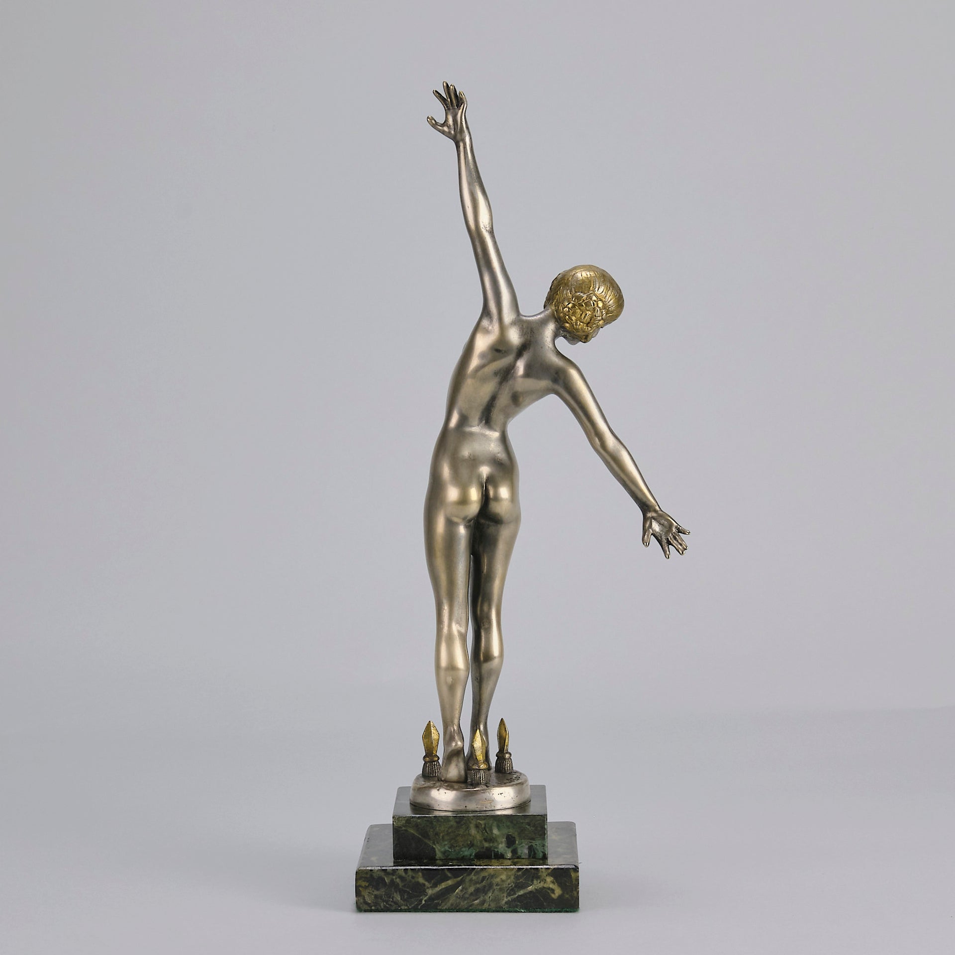 Ouillon-Carrere Spear Dancer - Art Deco Sculpture -Hickmet Fine Arts