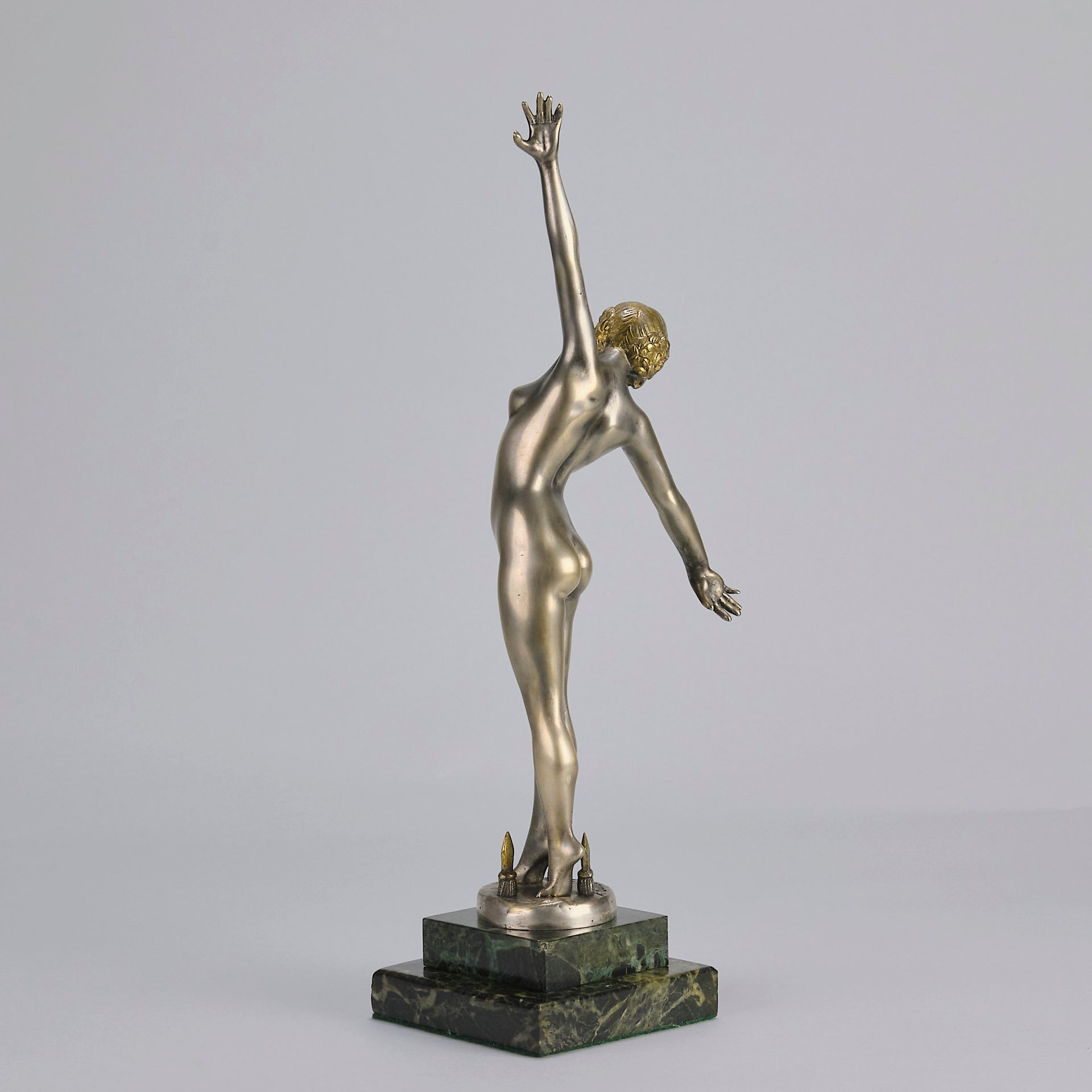 Ouillon-Carrere Spear Dancer - Art Deco Sculpture -Hickmet Fine Arts