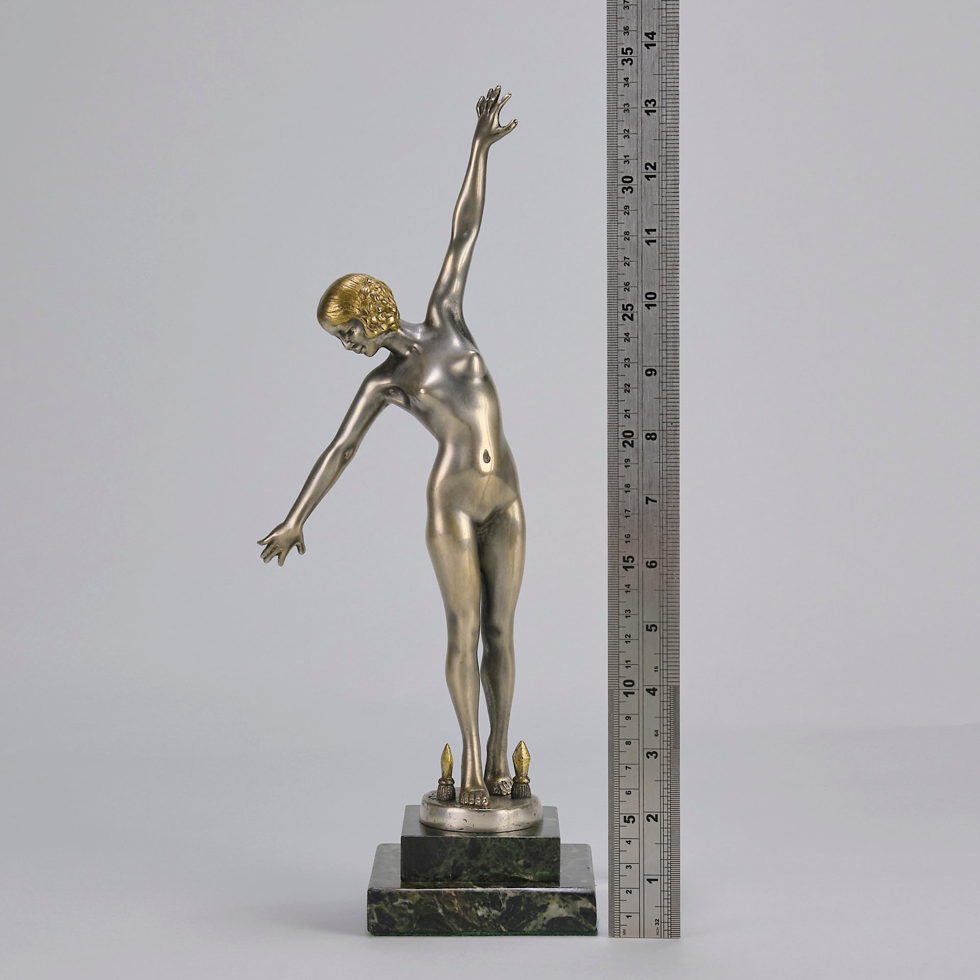 Ouillon-Carrere Spear Dancer - Art Deco Sculpture -Hickmet Fine Arts