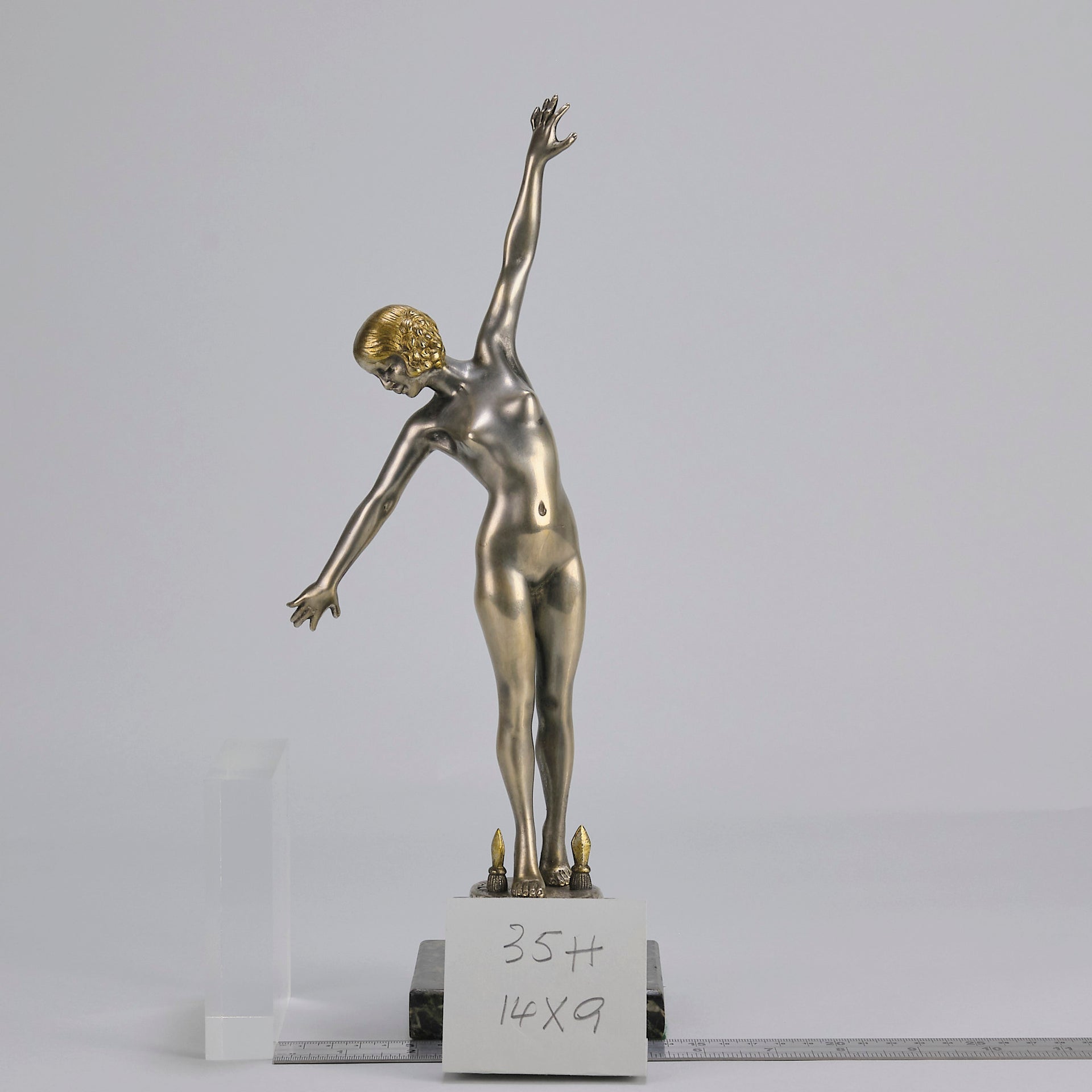 Ouillon-Carrere Spear Dancer - Art Deco Sculpture -Hickmet Fine Arts