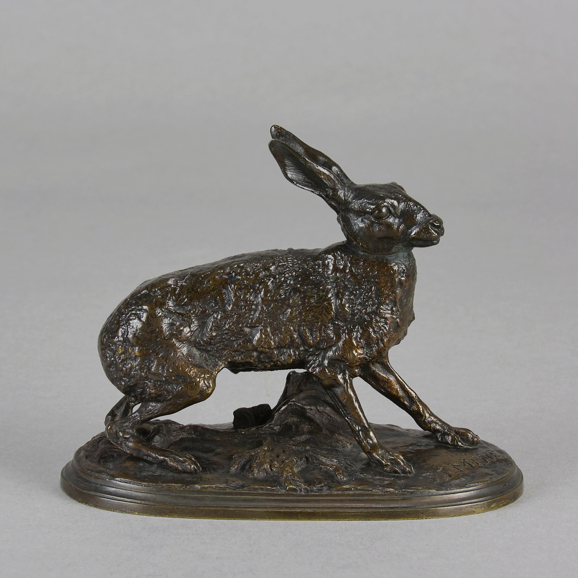 Lievre au Repose - Pierre Jules Mene Bronze - Hickmet Fine Arts
