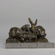 Deux Lapins - Pierre Jules Mene Bronze - Hickmet Fine Arts
