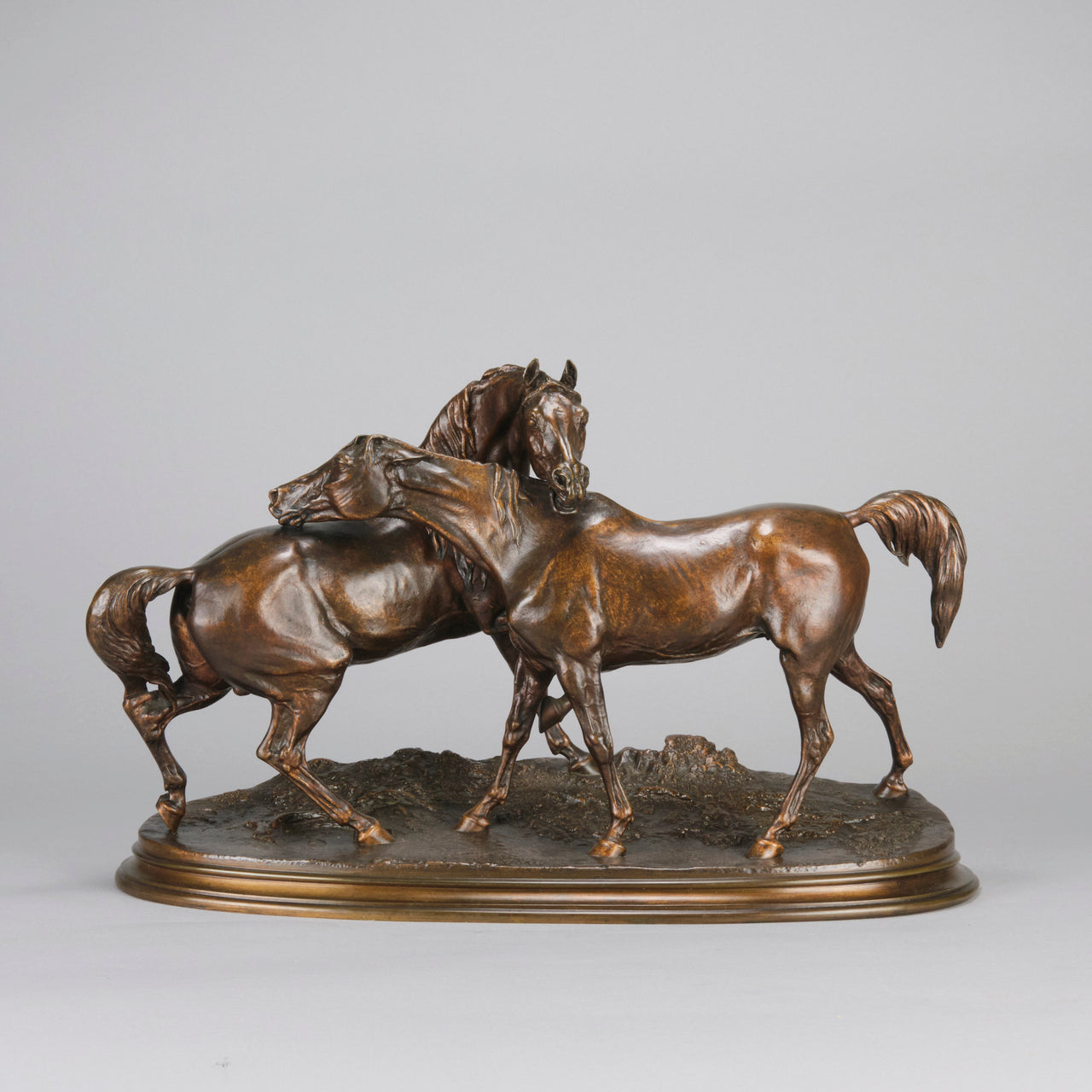 Mene L'Accolade - P J Mene Animalier Bronze - Hickmet Fine Arts 