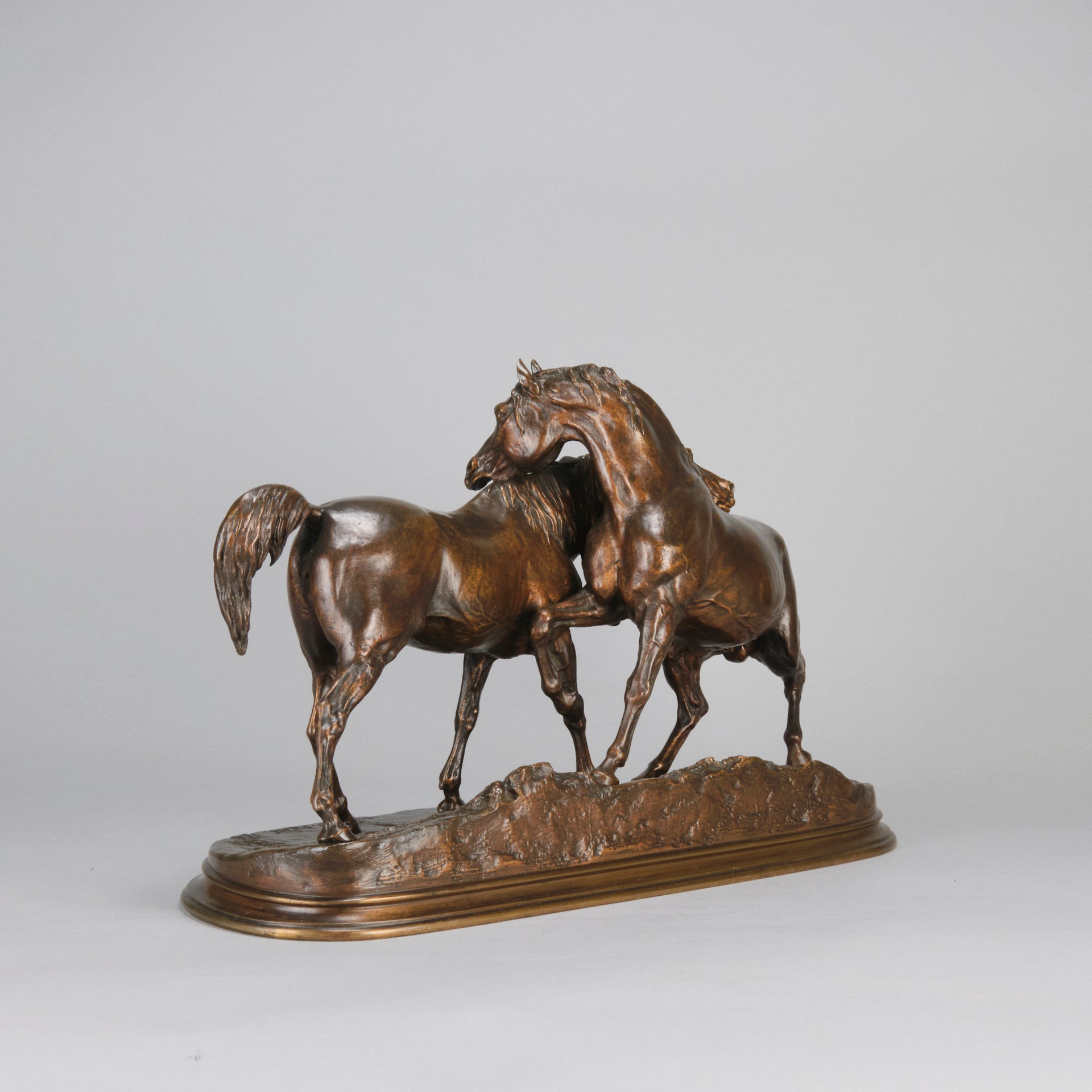 Mene L'Accolade - P J Mene Animalier Bronze - Hickmet Fine Arts 