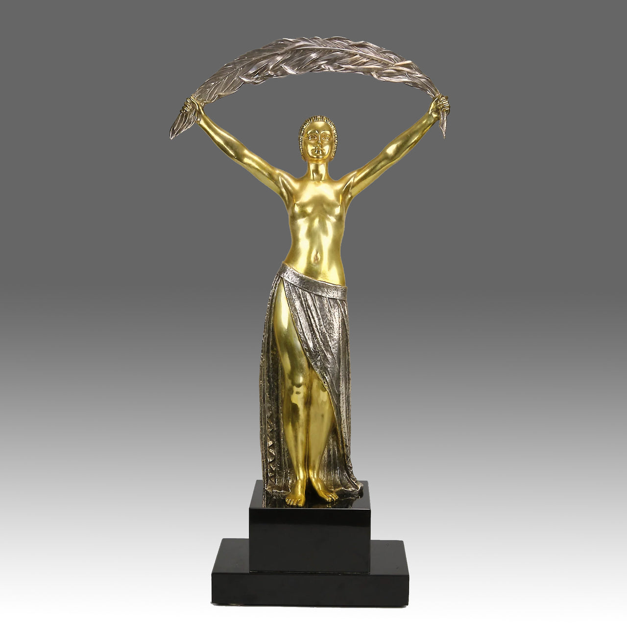 Chiparus Lady with Palm - Art Deco Figurines - Hickmet Fine Arts