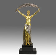 Chiparus Lady with Palm - Art Deco Figurines - Hickmet Fine Arts