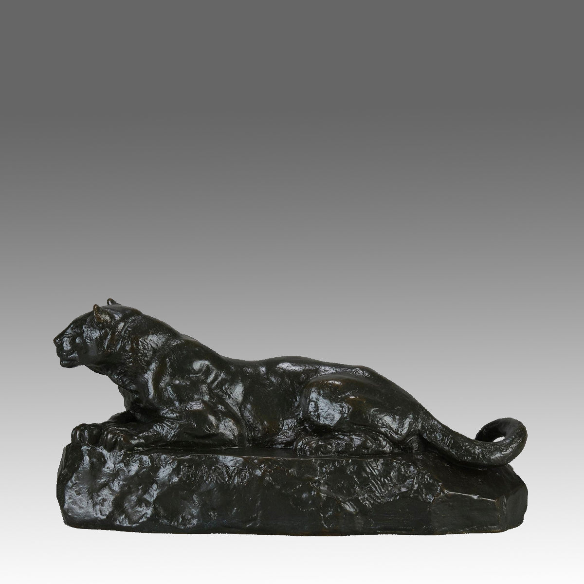Barye Panther - Antoine L Bayre Panthere de l'Inde - Hickmet Fine Arts