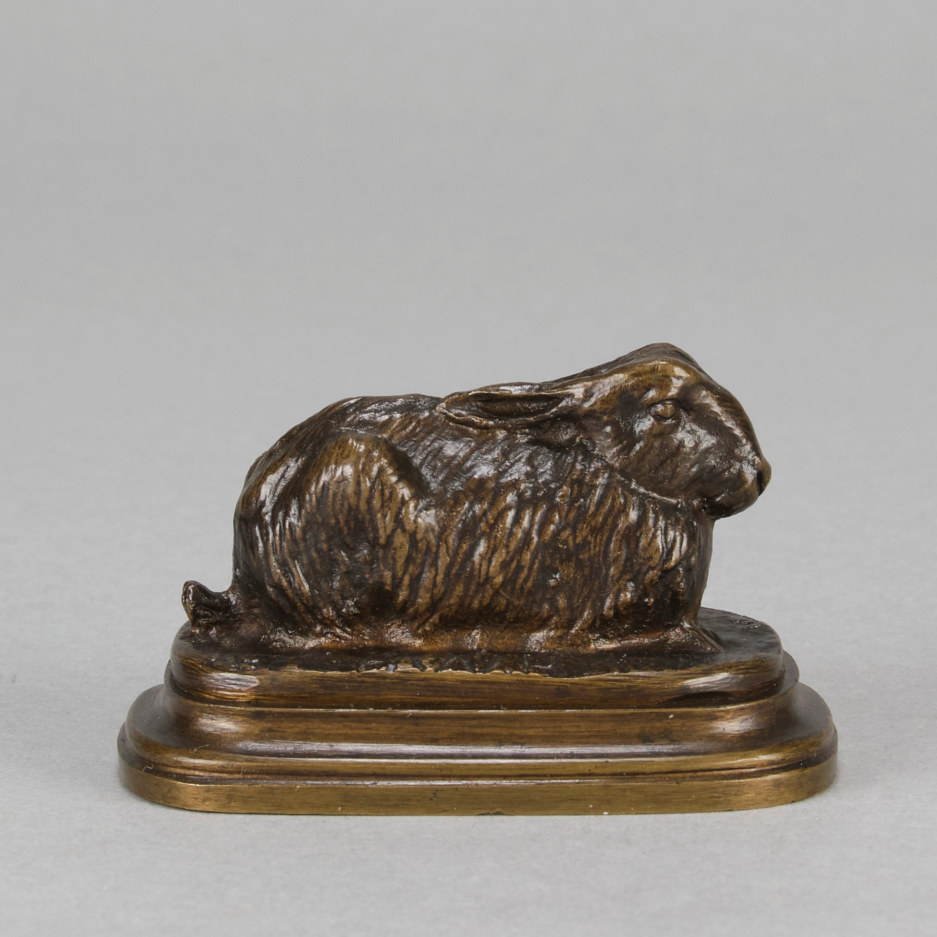 Paul Bartlett Bronze - Resting Rabbit - Hickmet Fine Arts 