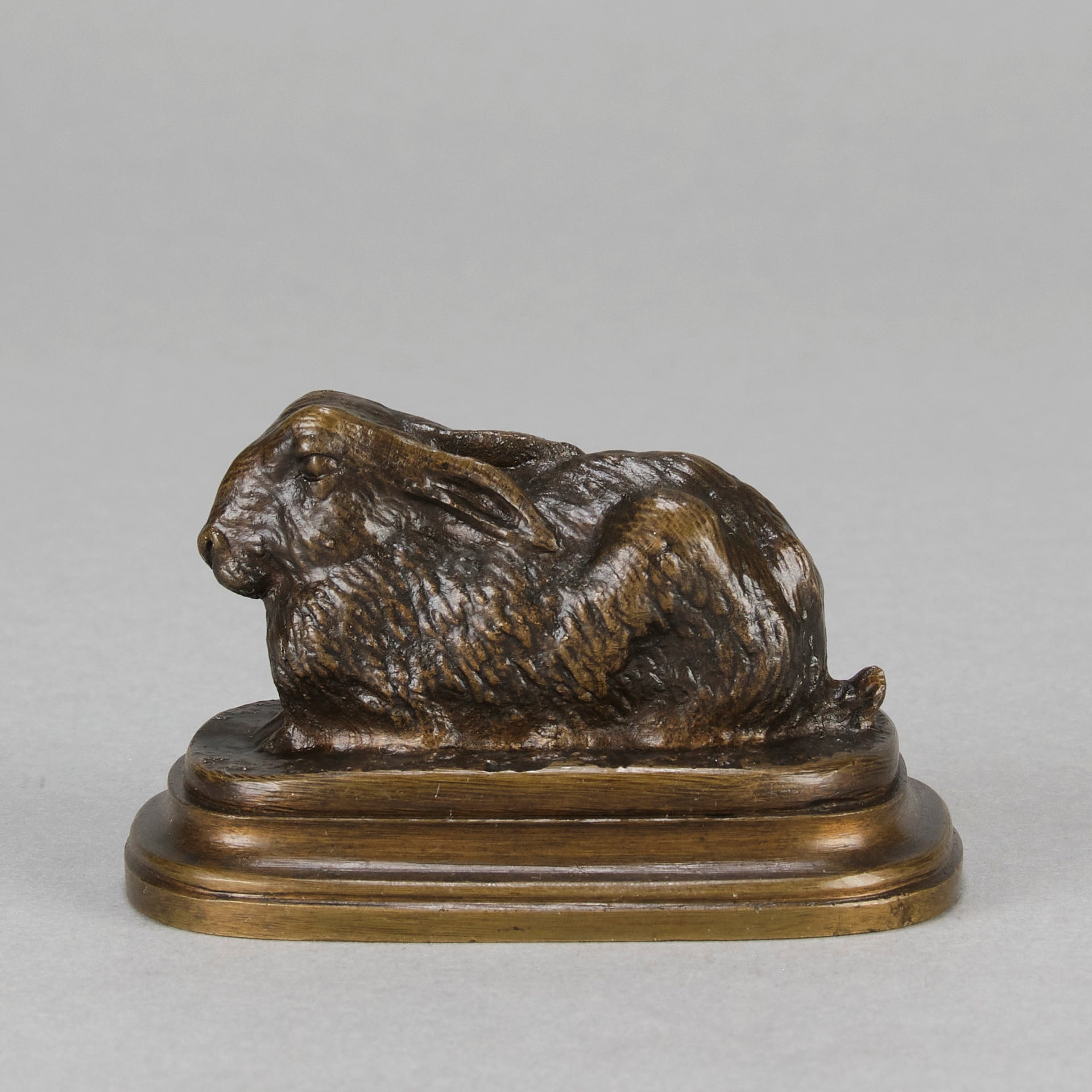 Paul Bartlett Bronze - Resting Rabbit - Hickmet Fine Arts 