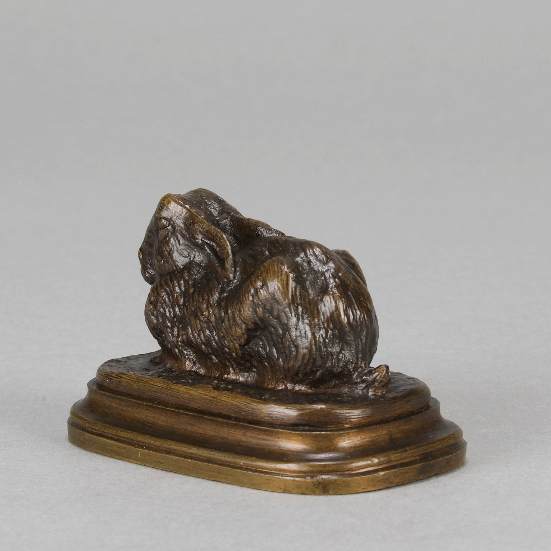 Paul Bartlett Bronze - Resting Rabbit - Hickmet Fine Arts 
