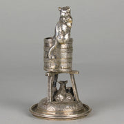 Pautrot Cat & Bunnies - Ferdinand Pautrot Bronze - Hickmet Fine Arts