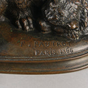 Pautrot bronze cat and kitten