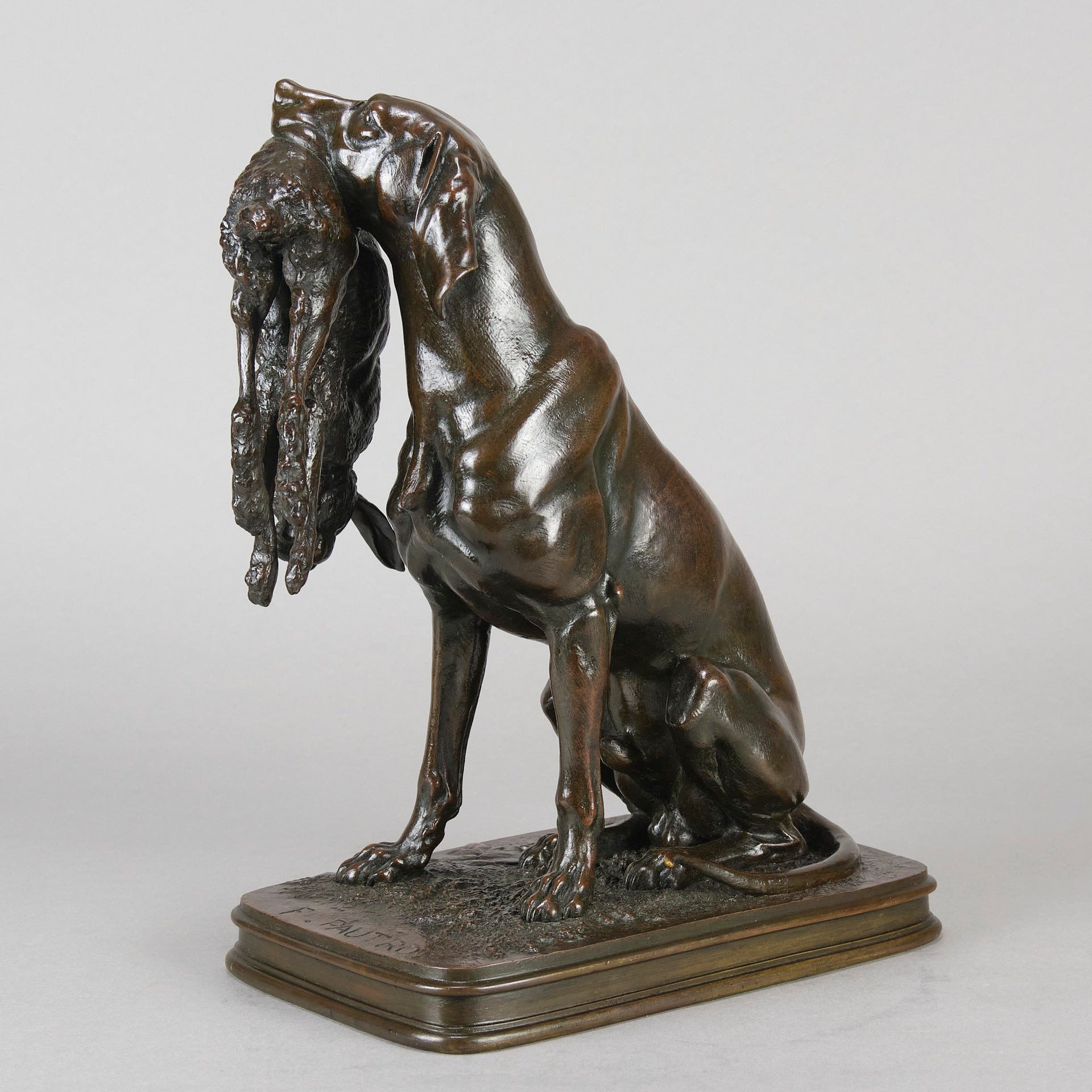 Pautrot Pointer & Game - Ferdinand Pautrot Bronze - Hickmet Fine Arts